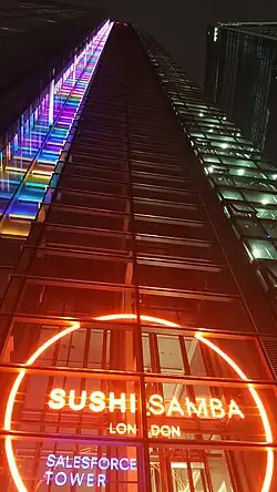 Heron Tower in London, England, the restaurant is on the top floors