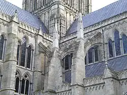 Flying buttresses of Salisbury Cathedral