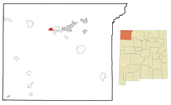 Location of Nenahnezad, New Mexico.