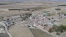 Aerial view of San Pablo de la Moraleja (Valladolid, España).