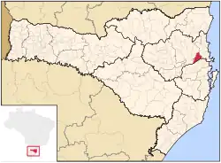 Location in Santa Catarina