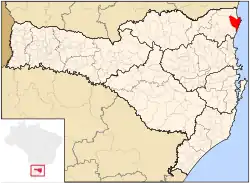 Location in Santa Catarina state