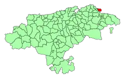 Location of Santoña