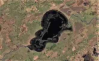 Nizhny Chulym in the upper right