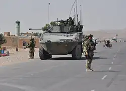 Sassari soldiers on patrol with Freccia IFVs in Afghanistan