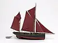 Ship model of the smack for beam trawling, NAVIGO National Fisheries Museum, Belgium