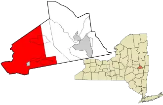 Location in Schenectady County and the state of New York.