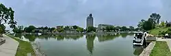 View of Schoen Place from Carpenter Park on the Erie Canal, Pittsford