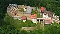 Hohenrechberg Castle from above (from South)