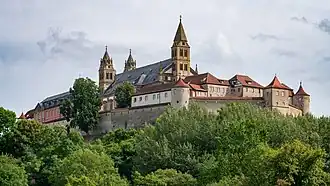 The Comburg seen from the Steinbach Valley