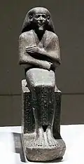 Seated figure of Mentuemhat in Neues Museum, Berlin