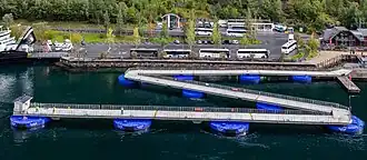 Geiranger movable Seawalk on pontoons