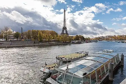 Cathedral and Cultural Center seen from the Seine (top left)