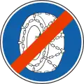 End of snow chains mandatory