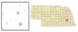 Location of Milford, Nebraska