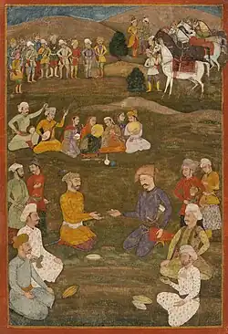 Image 58The Mughal ambassador Khan’Alam in 1618 negotiating with Shah Abbas the Great of Iran. (from History of Asia)