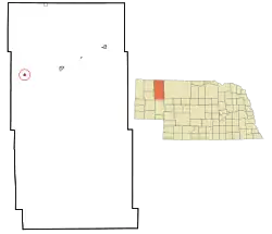 Location of Hay Springs, Nebraska