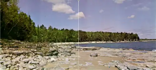 The shore along Glidden Drive prior to development, published 1963