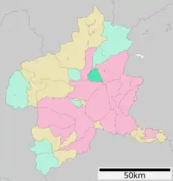 Location of Shōwa in Gunma Prefecture