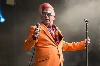 Degville performing in 2017