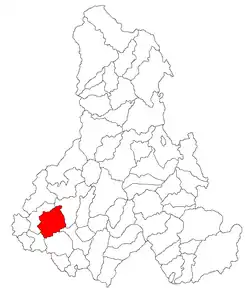Location in Harghita County