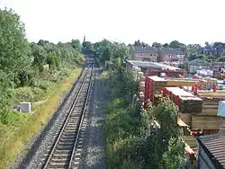 Site of the station in 2005, looking south
