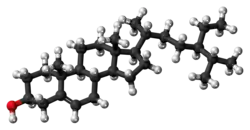 Ball-and-stick model of the sitosterol molecule