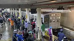 Skitube 1 arriving at Blue Cow