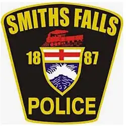The badge worn by Smiths Falls Police officers.