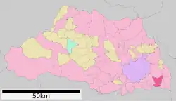Location of Sōka in Saitama Prefecture