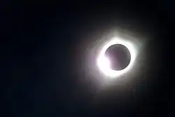 Beginning of Diamond ring as seen from Glenrock, Wyoming