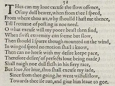 Detail of old-spelling text