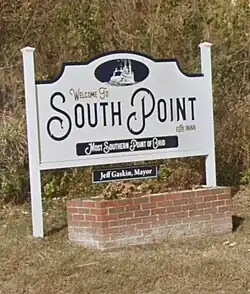 South Point Welcome Sign