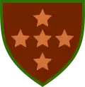 Southern Command Auxiliary Territorial Service (Brown with a green border and light brown stars)