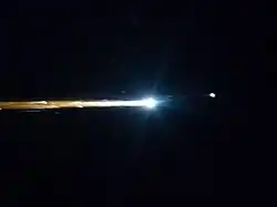 Close up of reentry trail (Soyuz)