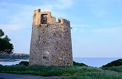Tower of Cala d'Ostia is a watchtower, located on the promontory of Cala d'Ostia, in Santa Margherita, a small fraction of Pula.