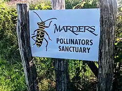 Marders pollinators sanctuary sign, Springs, Long Island,