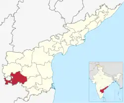 Location of Sri Sathya Sai district