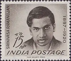 Srinivasa Ramanujan, India, 1962