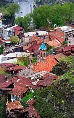 View of Saint George's Church from the citadel of Narikala