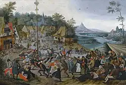 Dance around the Maypole, by Pieter Brueghel the Younger, 16th century