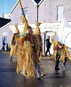 1990s, Ireland. "Wren boys" parading on Saint Stephen's Day.