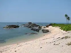 A beach on one of the St. Mary's Islands