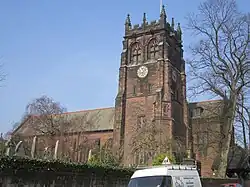 St Peter's Church, Church Road, Woolton (1886–87; Grade II*)