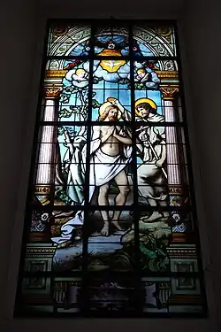 Saint John the Baptist baptizes Christ