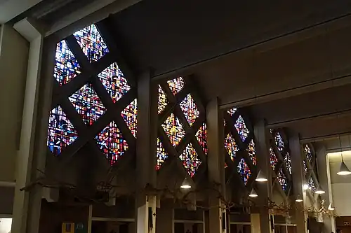 Stained glass in the Chapel of the Messe
