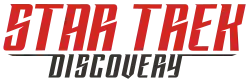 The words "Star Trek" are written in red with the word "Discovery" written in black underneath.