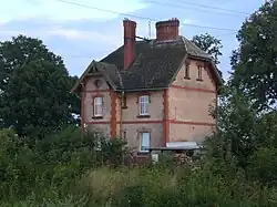 The former railway station building at Stara Jania