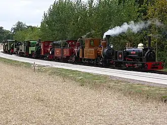 A cavalcade of steam locomotives
