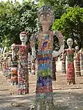 Statues made of waste Bangles at Rock Garden, Chandigarh